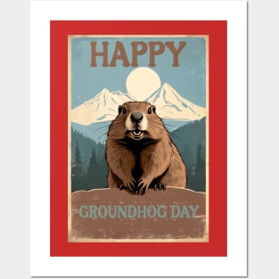 Funny Happy Groundhog Day for lover Groundhog Posters and Art